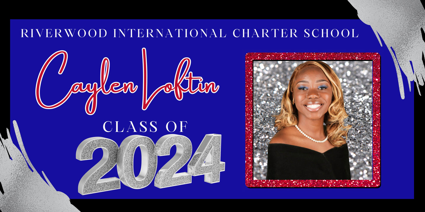 Single Editable Graduation Splash Banner (Digital Download)