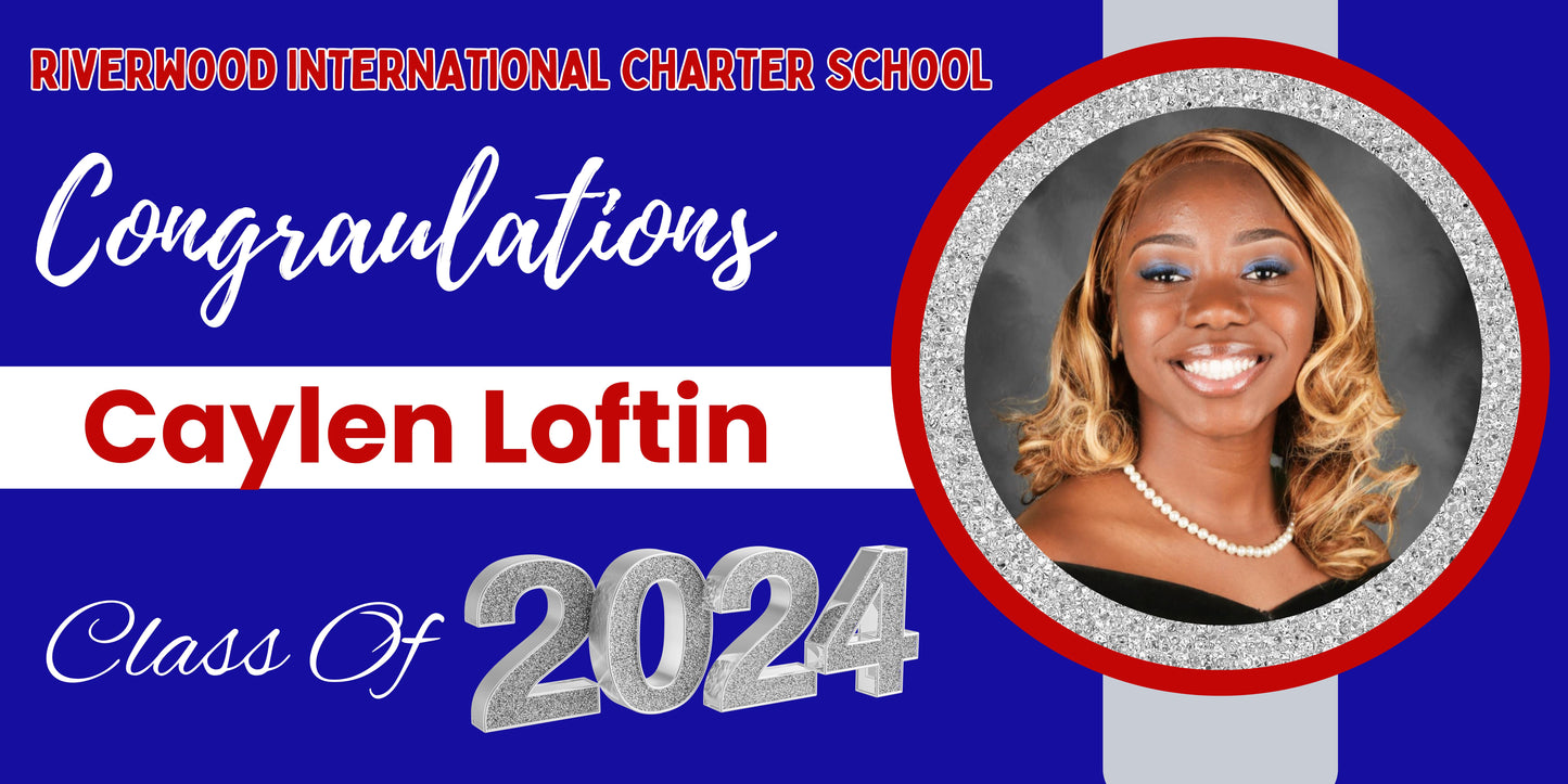 Single Editable Graduation Ribbon Banner (Digital Download)