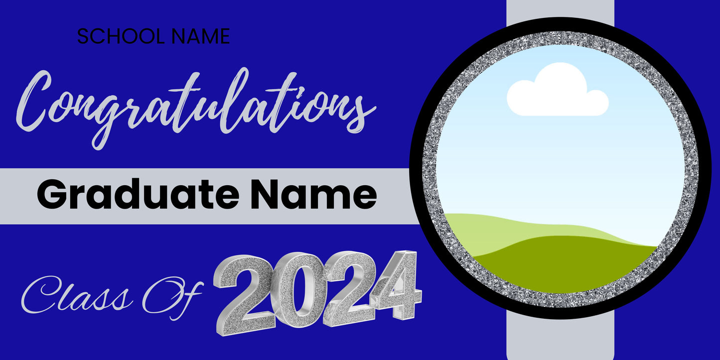 Single Editable Graduation Ribbon Banner (Digital Download)