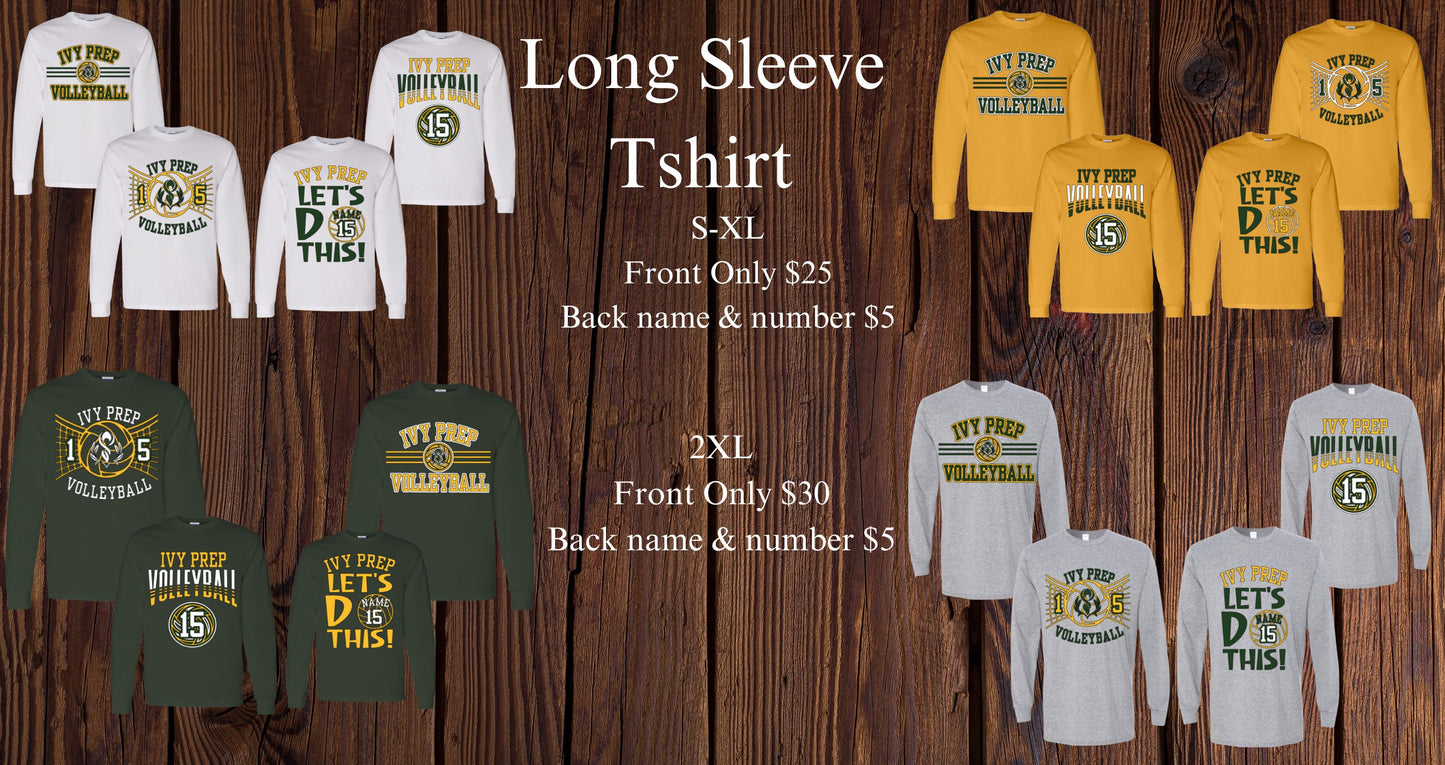 Volleyball T-shirts (Gray/White Designs 1 & 2)