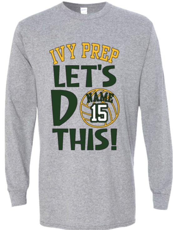 Volleyball T-shirts (Gray/White Designs 1 & 2)