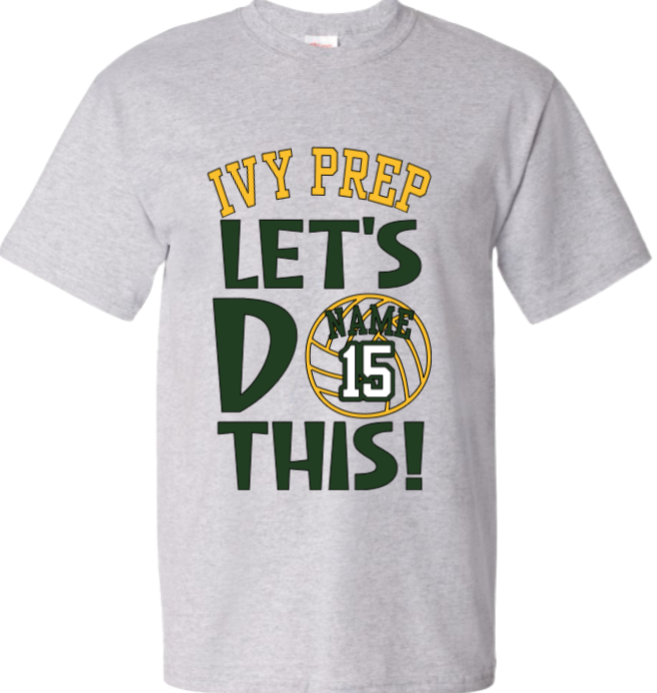 Volleyball T-shirts (Gray/White Designs 1 & 2)