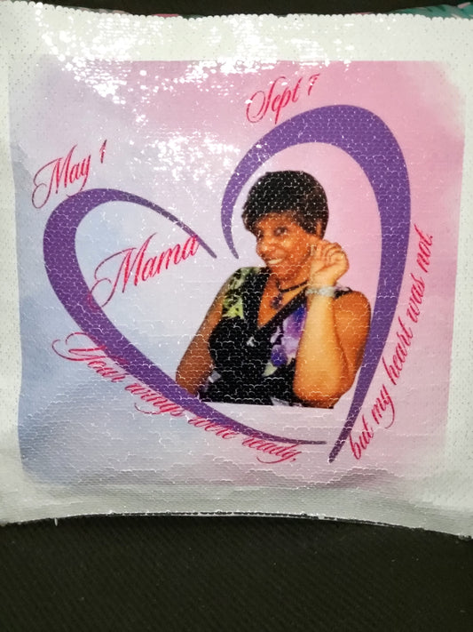 Sequin pillow