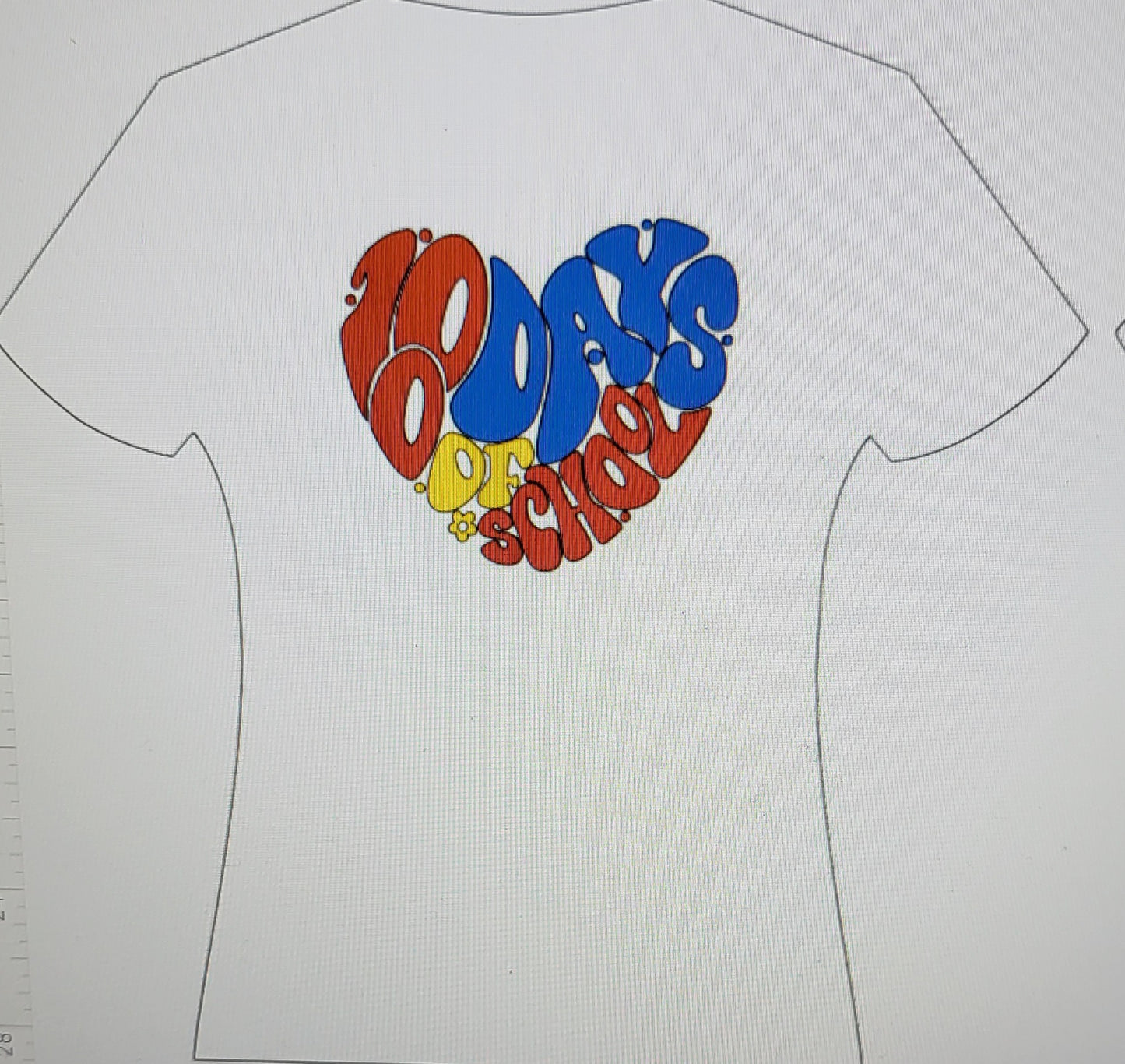 100 Days of School Heart
