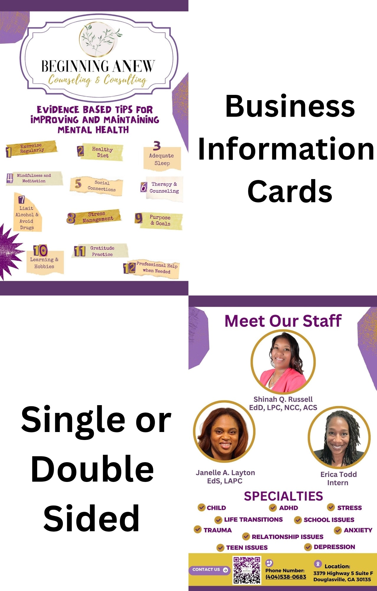 Business Info Cards