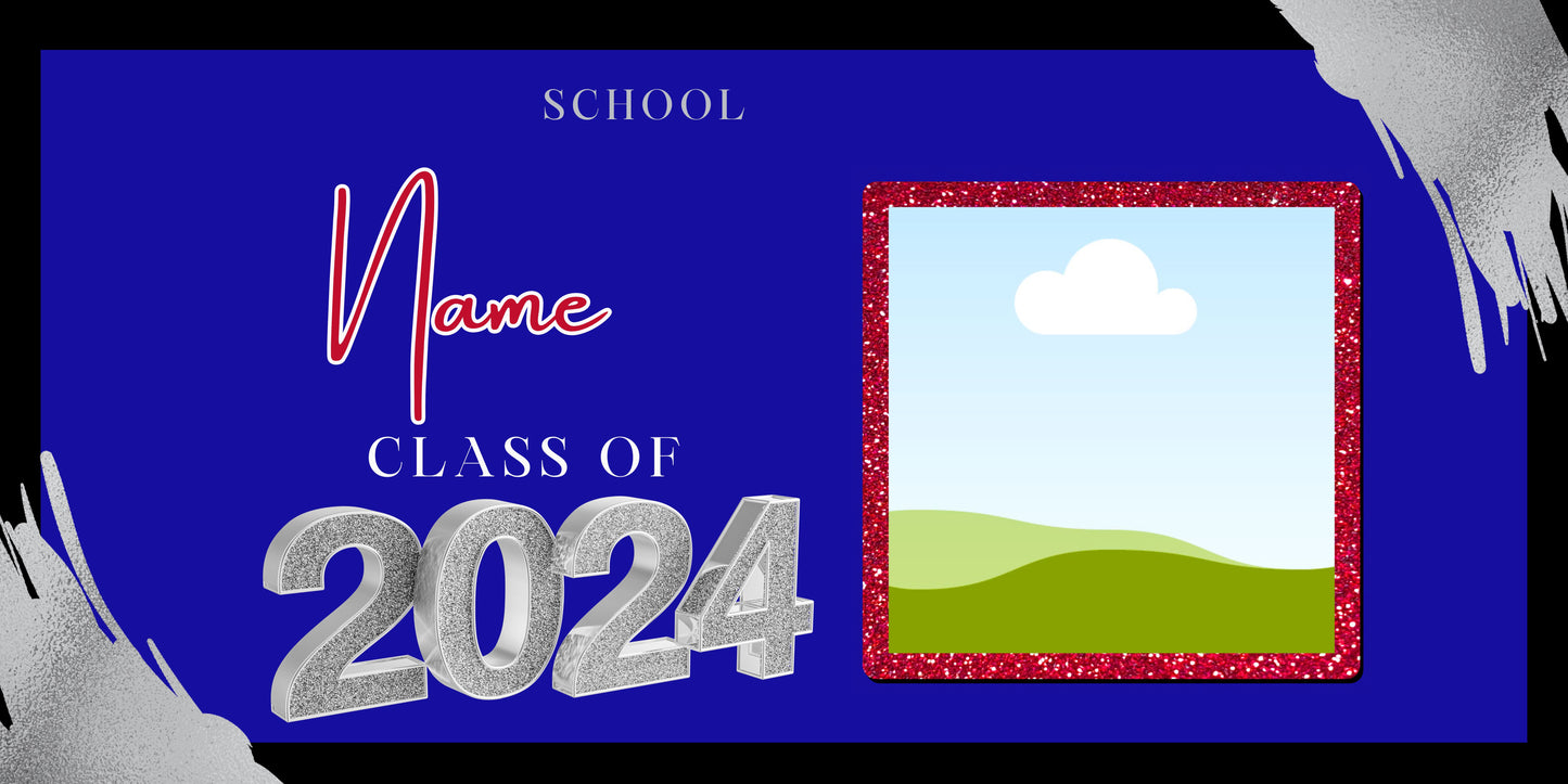 Single Editable Graduation Splash Banner (Digital Download)