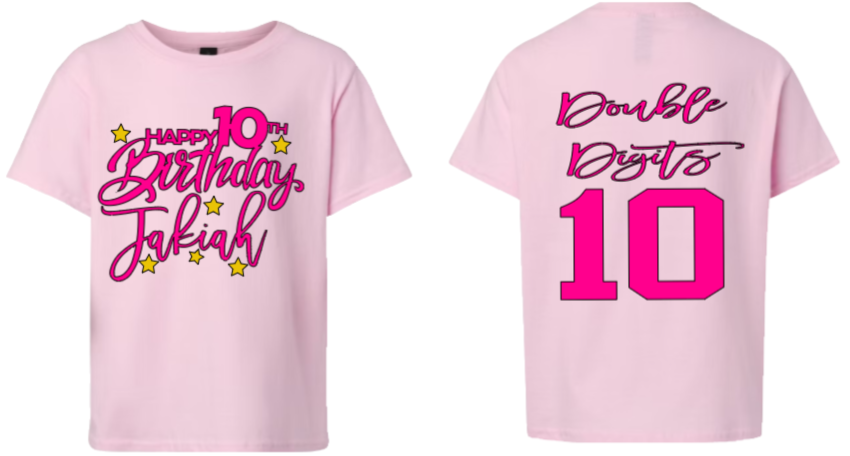 Custom Birthday Youth Tshirt