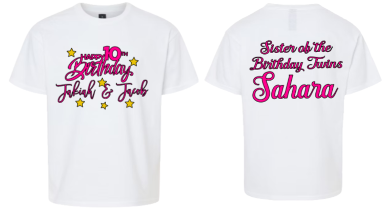 Custom Birthday Youth Tshirt