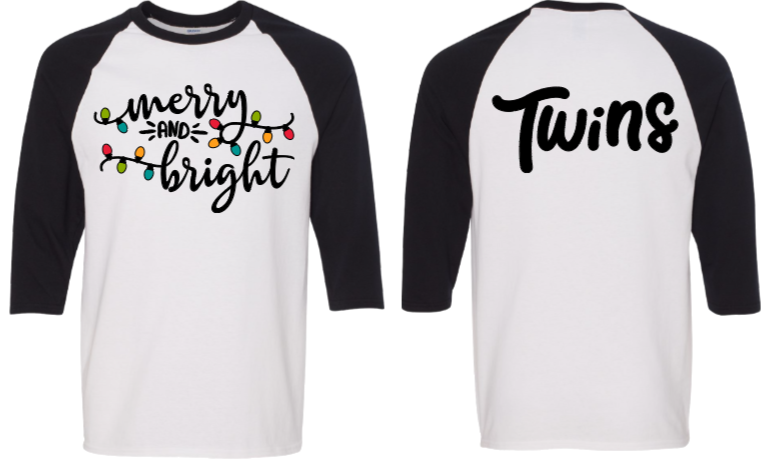 Merry and Bright Twins Shirt