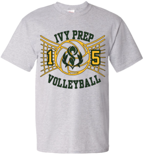 Volleyball T-shirts (Gray/White Designs 1 & 2)