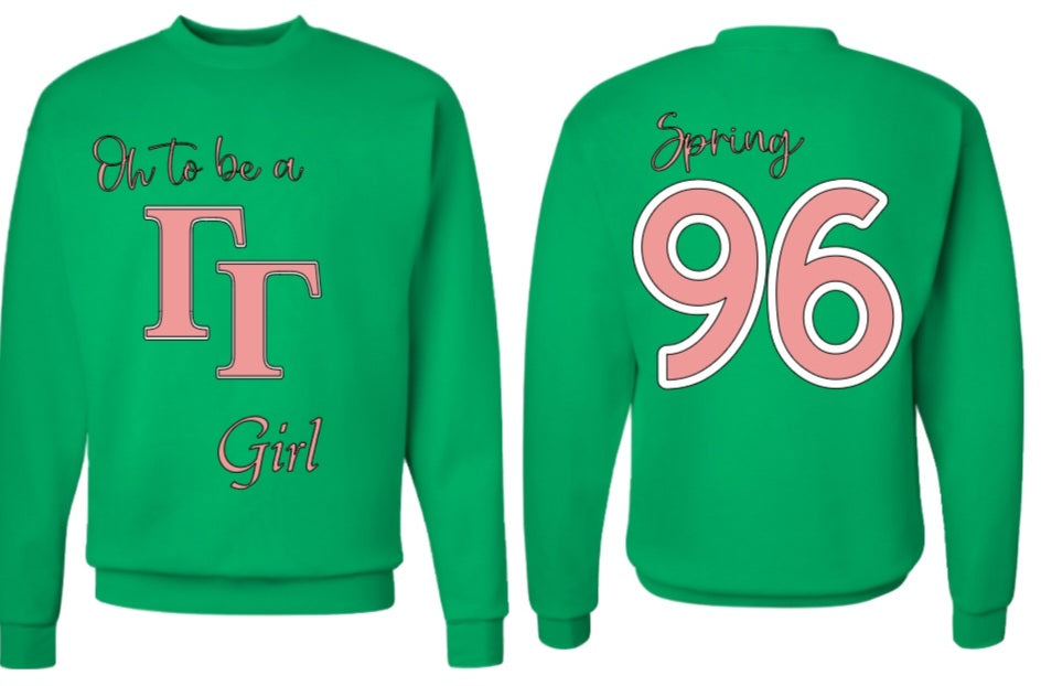 Oh to be a Gamma Gamma Girl (Greek letters)